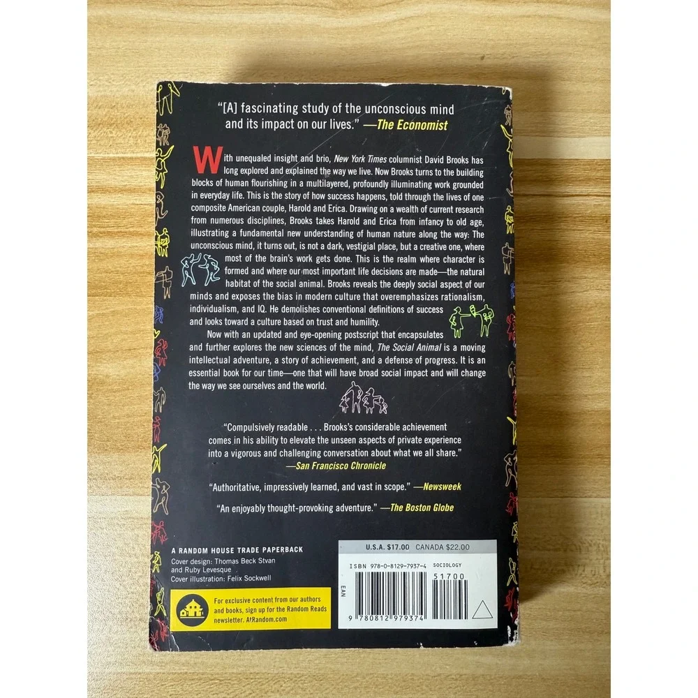 The‎ Social Animal David Brooks Psychology Sociology Paperback Book